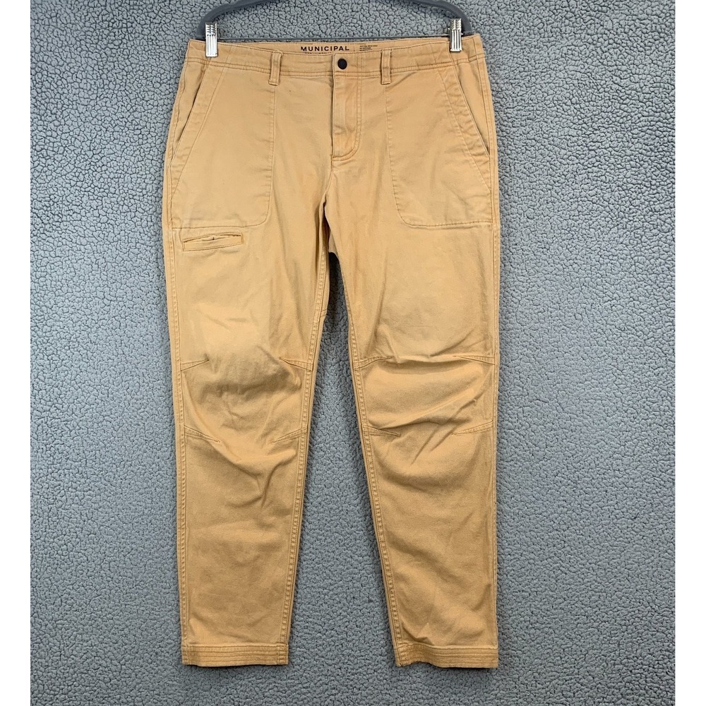 MUNICIPAL Men's Pants 34 x 30 Tan Cotton Blend Stretch Utility Gear